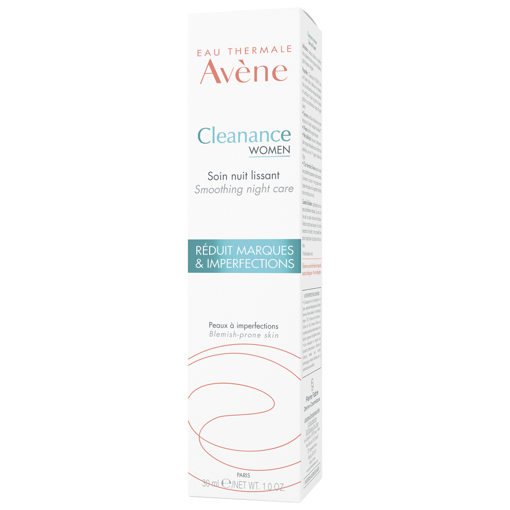 Crema de noapte cu efect de netezire Cleanance Women, 30 ml, Avene