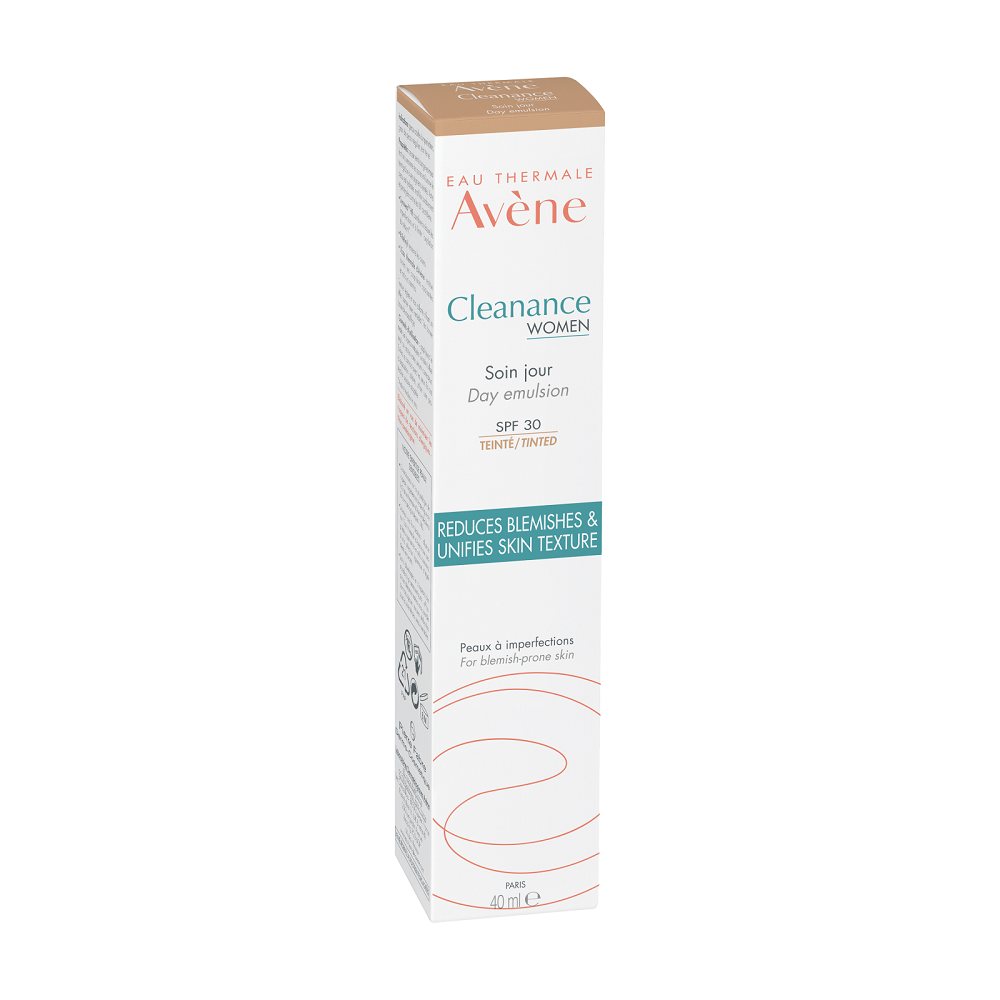 Emulsie de zi nuantatoare cu SPF 30 Cleanance Women, 40 ml, Avene