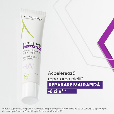Crema reparatoare cu efect calmant Epiteliale Ultra Repair HA+, 100 ml, A-Derma 692714