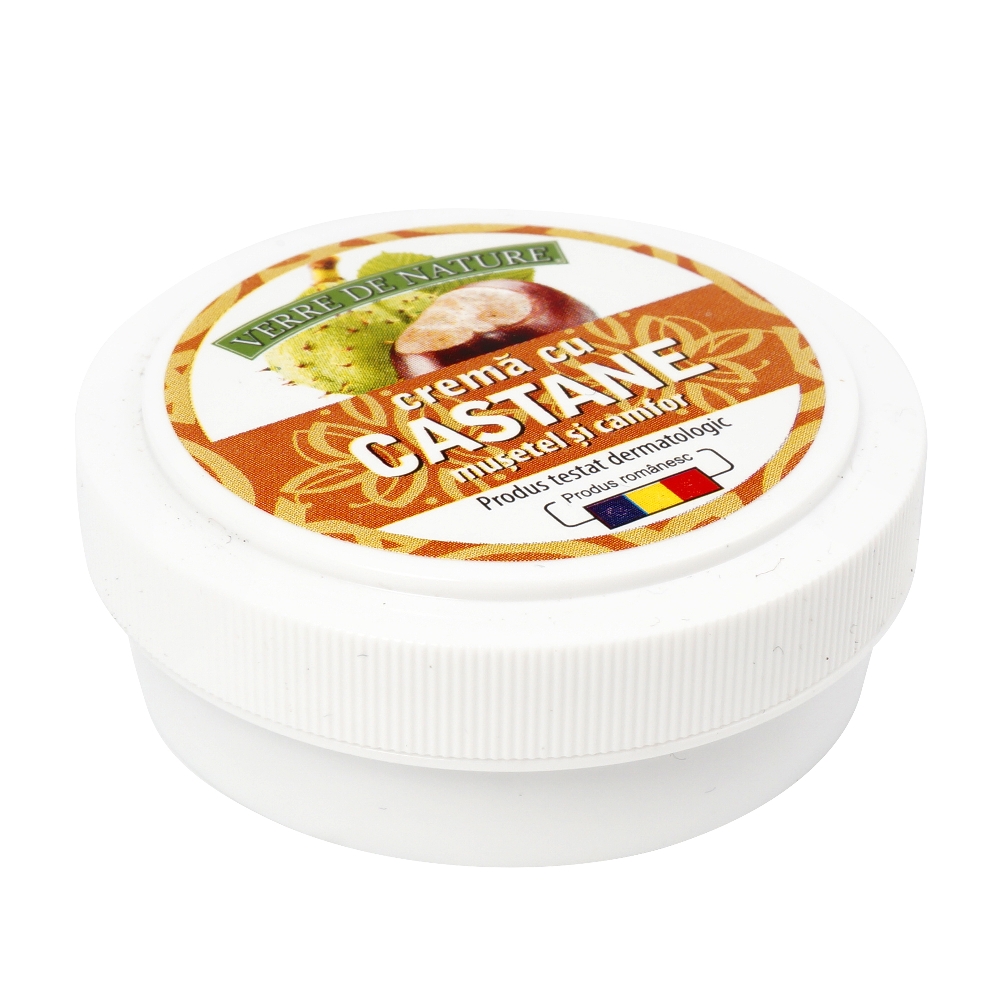 Crema cu extract de castane si musetel, 15 g, Manicos