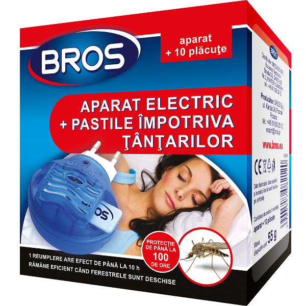 Aparat electric + pastile impotriva tantarilor, 1 bucata, Bros