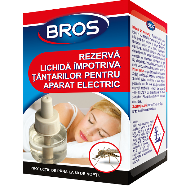 Rezerva lichida pentru aparat impotriva tantarilor, 40 ml, Bros