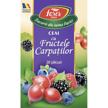Ceai Fructele Carpatilor Aromfruct, 20 plicuri, Fares 604218