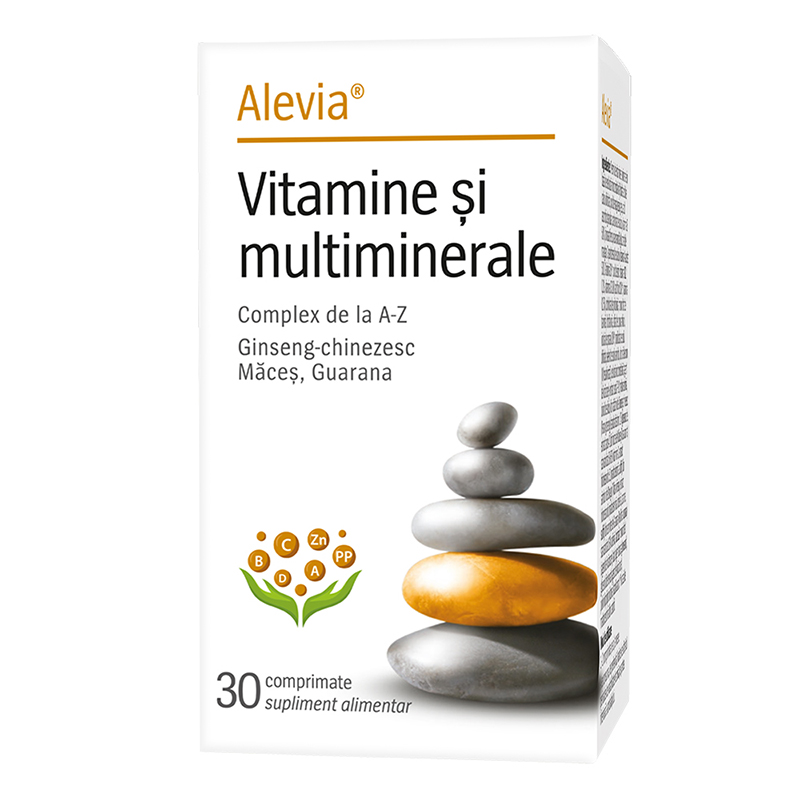 Vitamine si multiminerale, 30 comprimate, Alevia