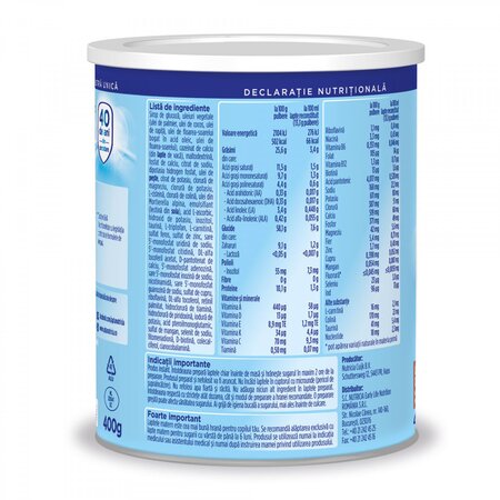 Lapte praf fara lactoza, de la 0 luni, 400 g, Aptamil 608667