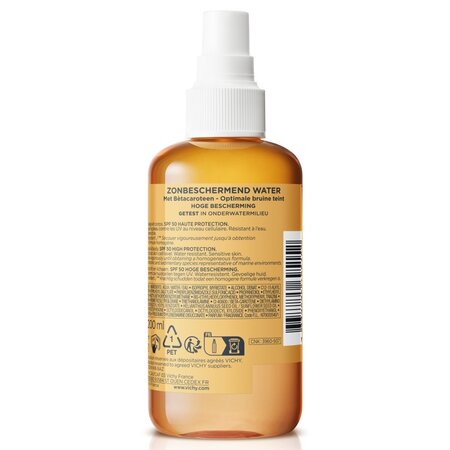 Apa cu beta-caroten si protectie solara SPF 30 pentru fata si corp Capital Soleil, 200 ml, Vichy 752105
