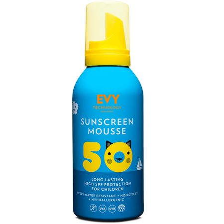 Spuma de fata si corp pentru copii cu SPF 50 Sunscreen Mousse, 150 ml, Evy Technology