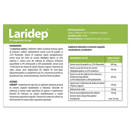 Laridep, 30 comprimate, Dr. Phyto 590831
