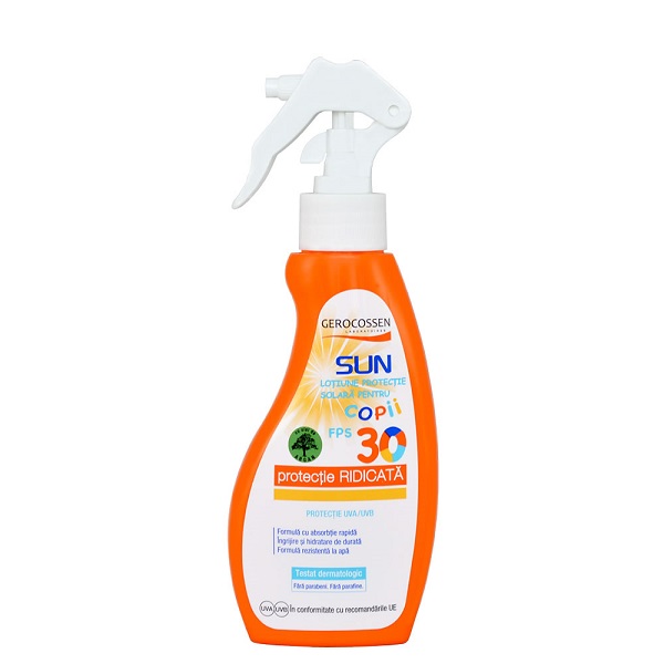 Spray de protectie solara pentru copii SPF 30, Sun, 200 ml, Gerocossen