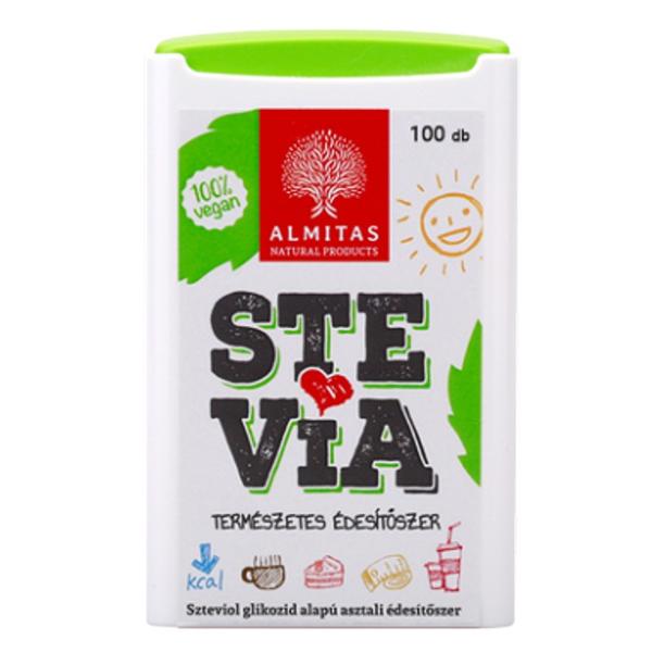 Indulcitor natural cu stevie, 100 comprimate, Vitaking