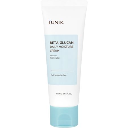 Crema de fata hidratanta pentru tenul uscat Beta Glucan, 60 ml, Iunik
