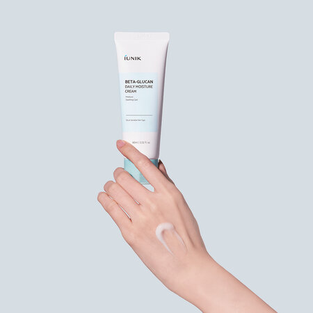 Crema de fata hidratanta pentru tenul uscat Beta Glucan, 60 ml, Iunik 662917