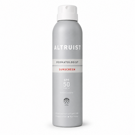 Spray invizibil de protectie solara cu SPF 50 Dermatologist Sunscreen, 200 ml, Altruist