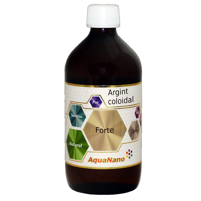 Argint coloidal Forte 30 ppm AquaNano, 480 ml, Sc Aghoras Invent