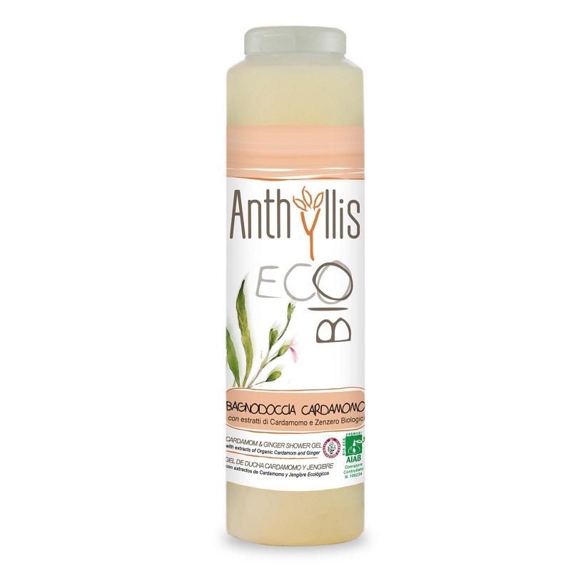 Gel de dus cu extract de cardamon si ghimbir Eco Bio, 250 ml, Anthyllis