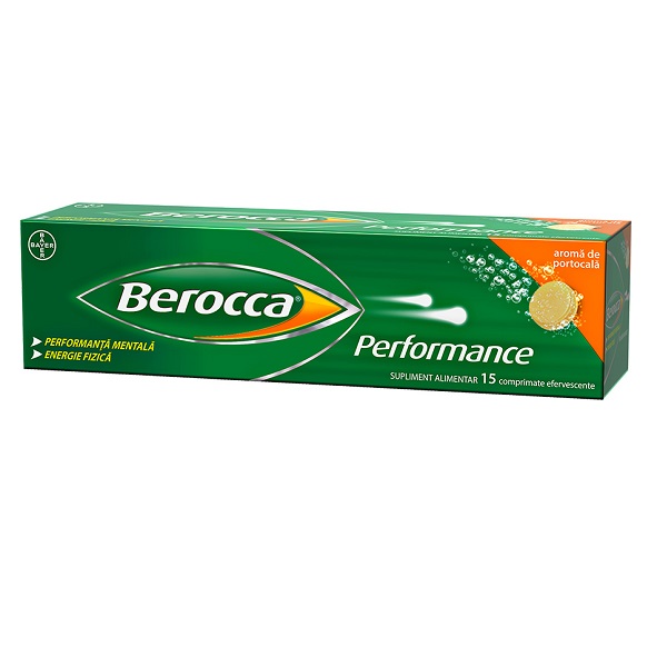 Berocca Performance, 15 comprimate efervescente, Bayer