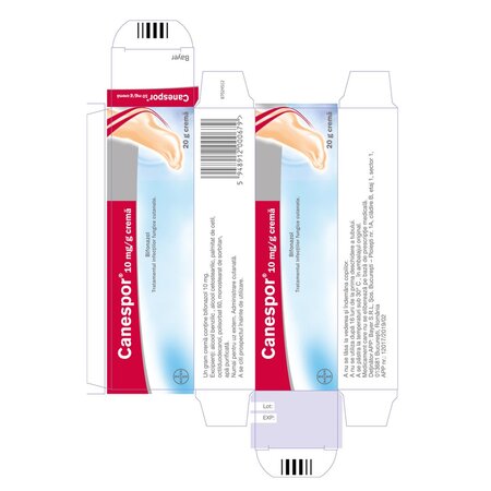 Canespor crema, 10mg/g, 20 g, Bayer 701040