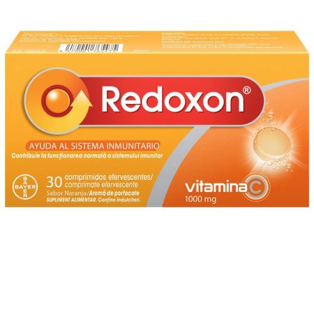 Redoxon vitamina C 1000 mg aroma de portocale, 30 comprimate efervescente, Bayer