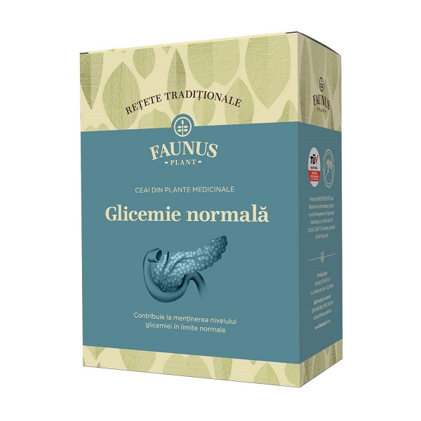  Ceai Glicemie Normala Retete Traditionale, 180 g, Faunus Plant