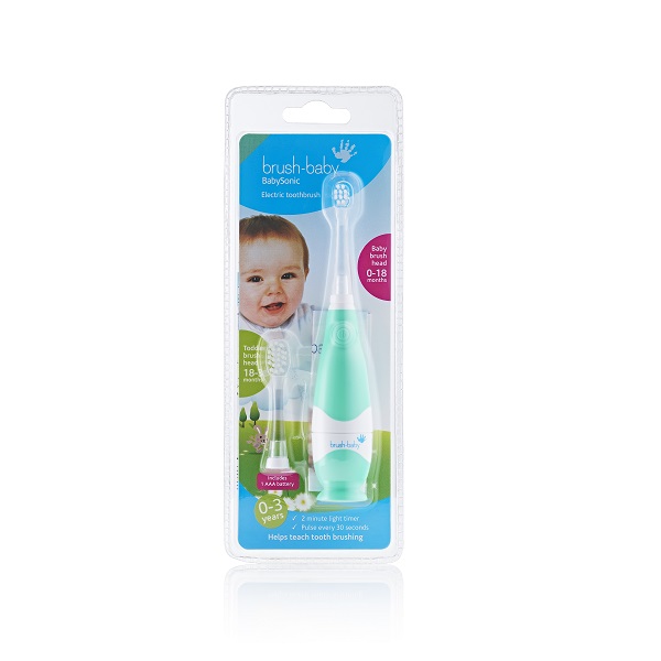 Periuta de dinti electrica turcoaz 0-3 ani Babysonic, Brush Baby