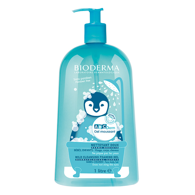 Gel spumant pentru copii ABCDerm, 1000 ml, Bioderma