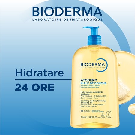 Ulei de dus pentru piele sensibila si uscata Atoderm, 1L, Bioderma 702130