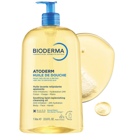 Ulei de dus pentru piele sensibila si uscata Atoderm, 1L, Bioderma 702129