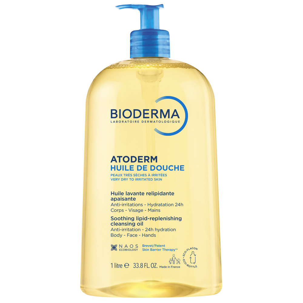 Ulei de dus pentru piele sensibila si uscata Atoderm, 1L, Bioderma