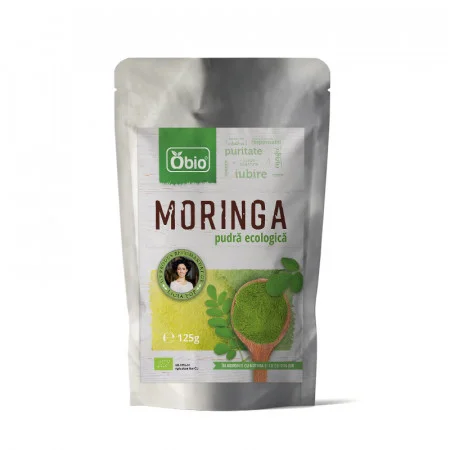 Moringa eco pulbere, 125 g, Obio