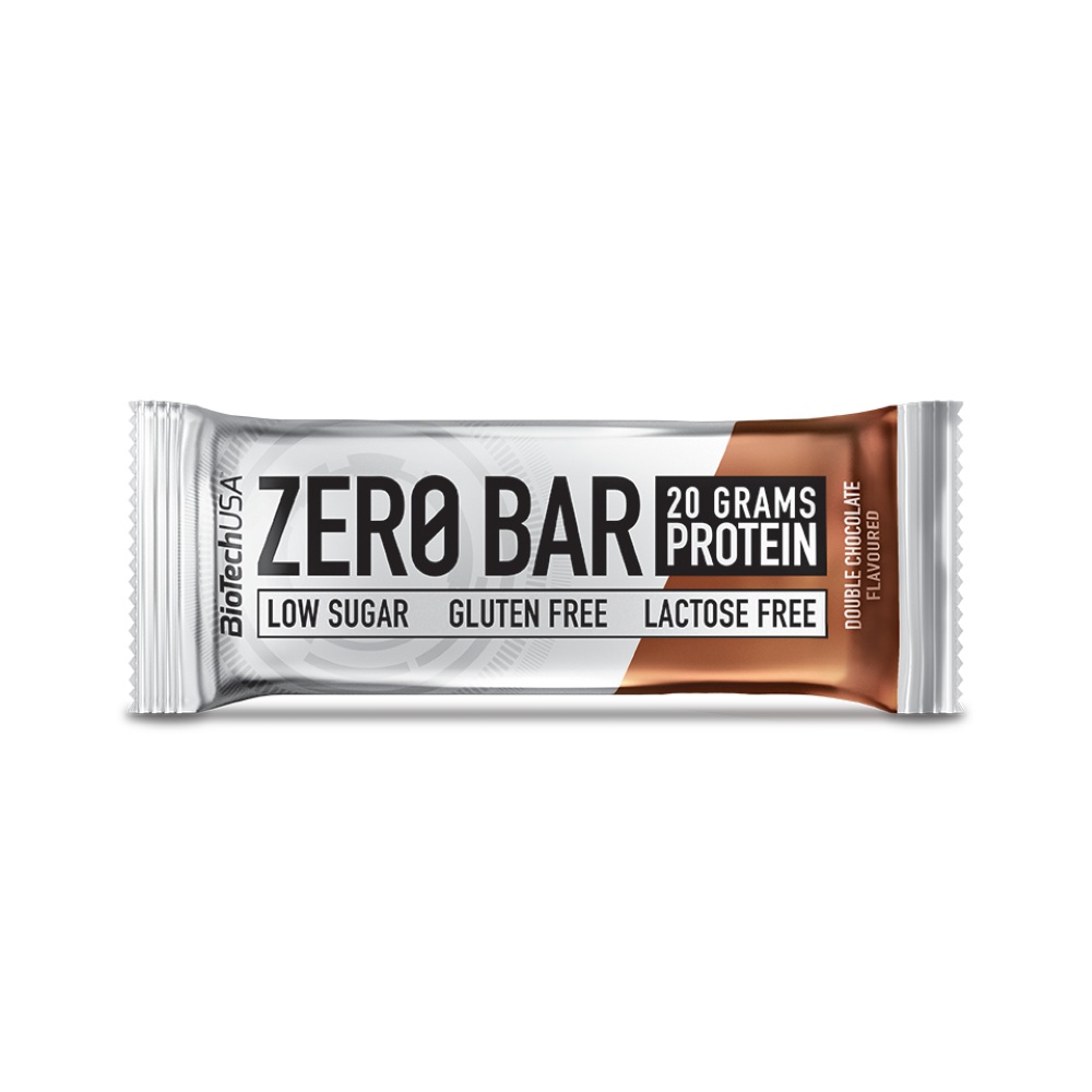 Baton proteic Double Chocolate Zero Bar, 50 g, BioTechUSA