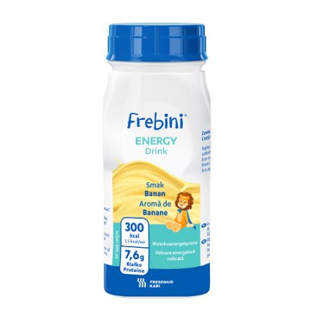 Bautura energizanta banane Frebini Energy, 4 x 200 ml, Fresenius Kabi Germania