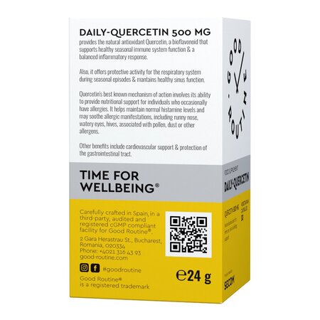 Daily Quercetin Good Routine, 500 mg, 30 capsule, Secom 711384