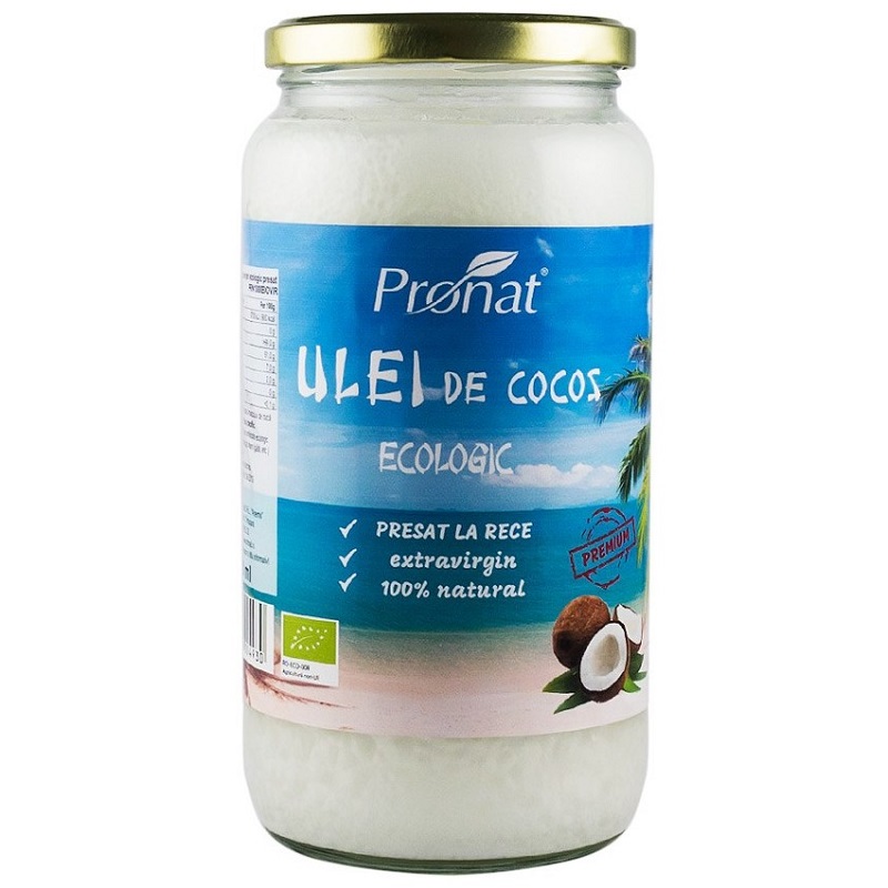 Ulei de cocos Bio extravirgin, 1000 ml, Pronat