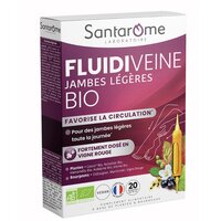 Fluidiveine Jambes Legeres Bio, 20 fiole x 10 ml, Santarome