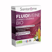 Fluidiveine Jambes Legeres Bio, 20 fiole x 10 ml, Santarome