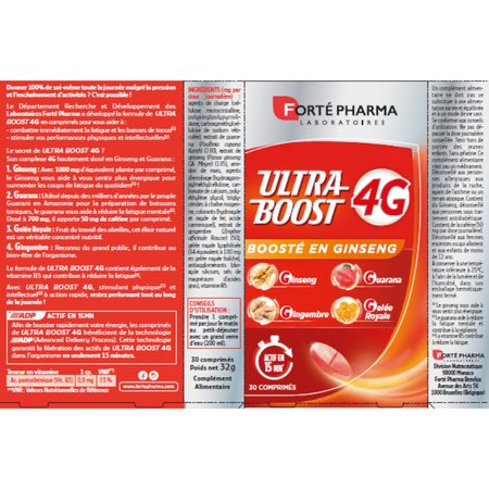 Ultra Boost 4G, 30 comprimate, Forte Pharma 705721
