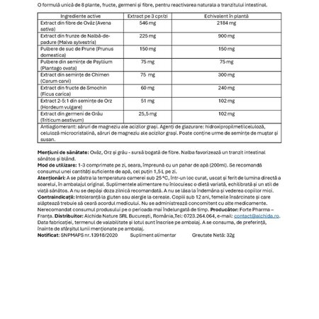 Forte Digest transit intestinal, 30 comprimate, Forte Pharma 599778