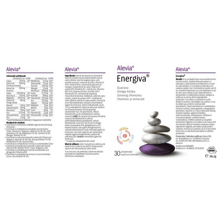Pachet Energiva, 30+30 comprimate, Alevia 700922