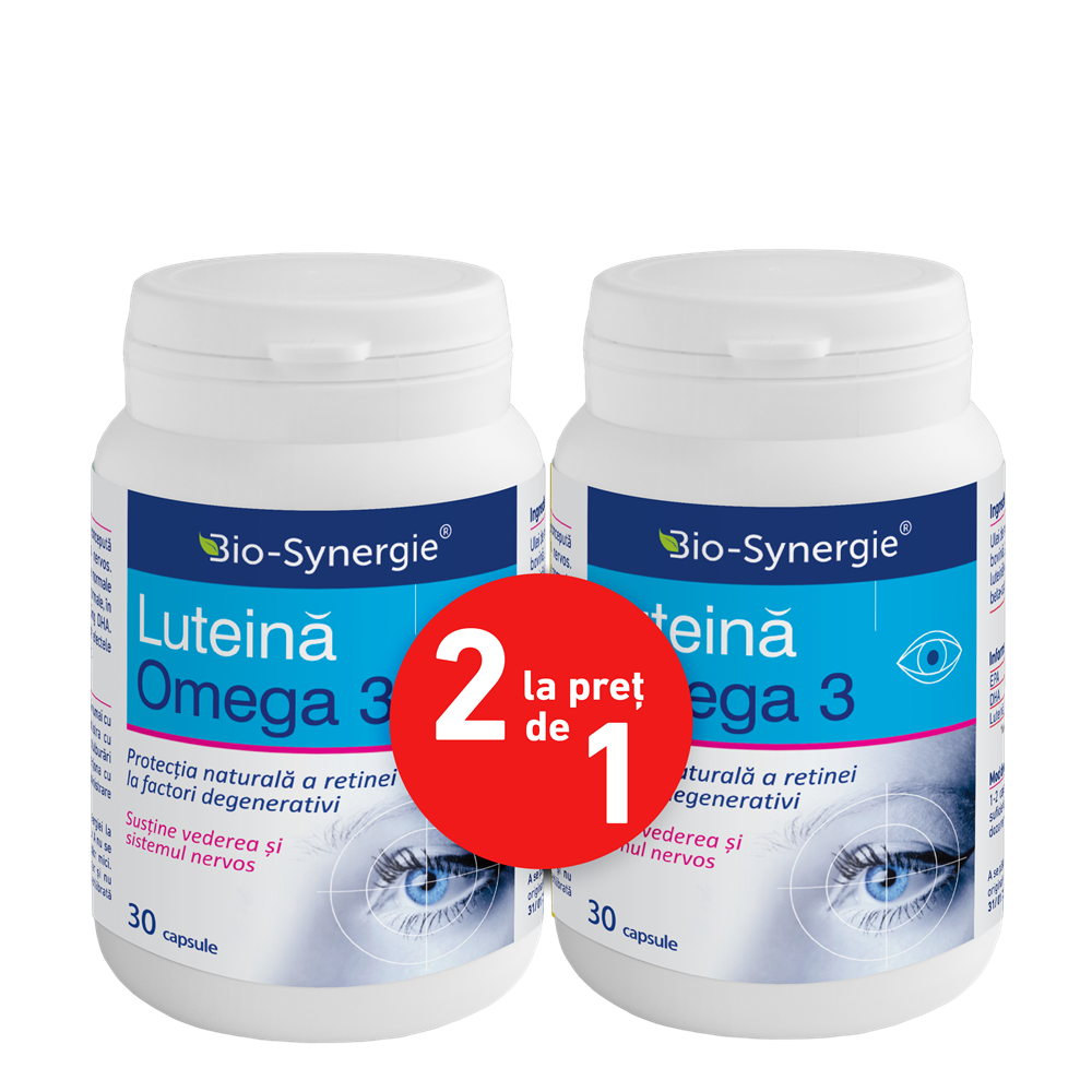 Pachet Luteina Omega 3, 30 + 30 capsule, Bio Synergie