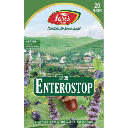 Ceai Enterostop,  D105, 20 plicuri, Fares 623954