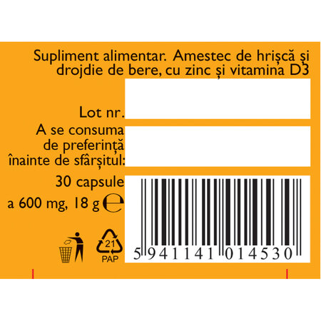 Zinc cu Vitamina D3, 30 capsule, Fares 614343