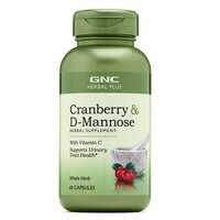 Merisor si D-Manoza + Vitamina C Herbal Plus (185102), 60 capsule, GNC