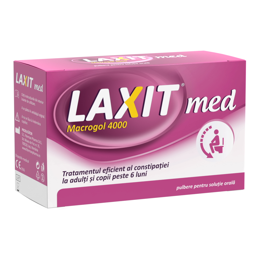 Laxativ sub forma de pulbere pentru solutie orala Laxit Med, 20 plicuri, Fiterman