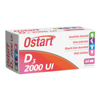 Ostart Vitamina D3, 2000UI, 60 comprimate, Fiterman