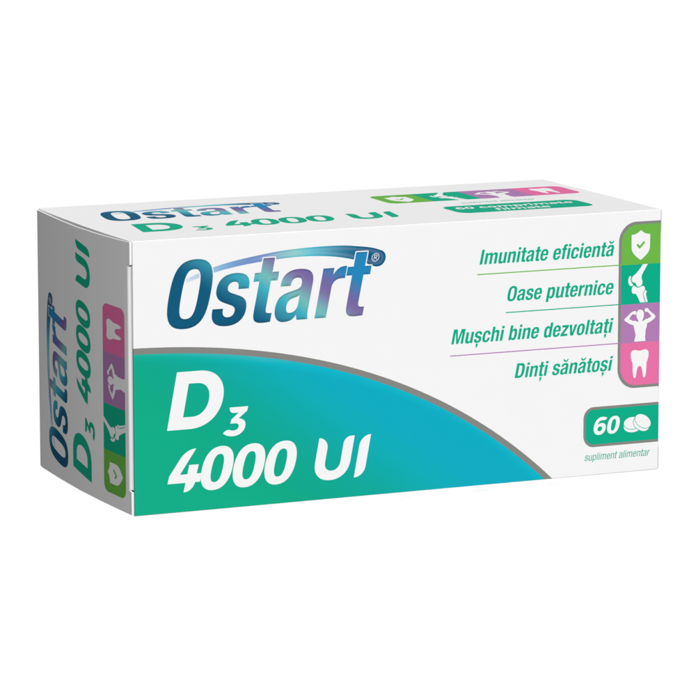 Ostart D3 4000UI, 60 comprimate, Fiterman