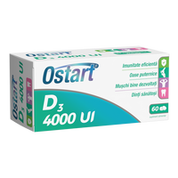 Ostart D3 4000UI, 60 comprimate, Fiterman
