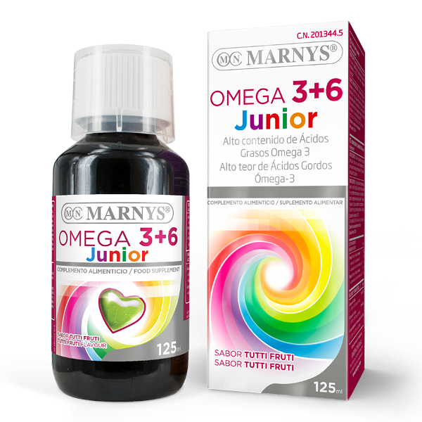 Omega 3+6 Junior 100% Vegan, 125 ml, Marnys