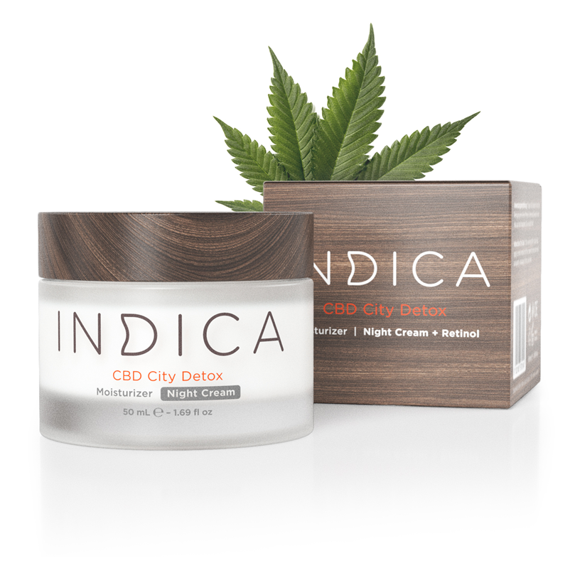 Crema Hidratanta de Noapte cu CBD City Detox,50 ml, Indica