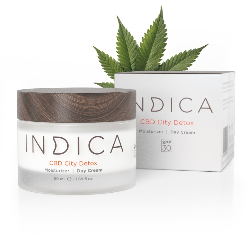 Crema Hidratanta de Zi cu CBD City Detox  SPF20,50 ml, Indica