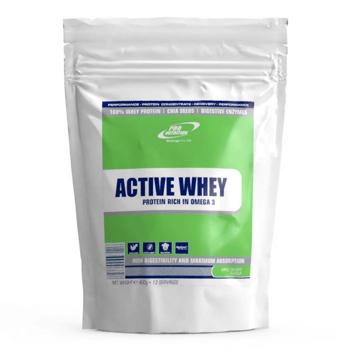 Pudra proteica Active Whey Apple Delight, 400 g, Pro Nutrition